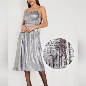 PARTY / FESTIVE : Waist-Defined Cami Shine Midi Dress